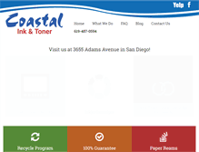 Tablet Screenshot of coastalinkandtoner.com